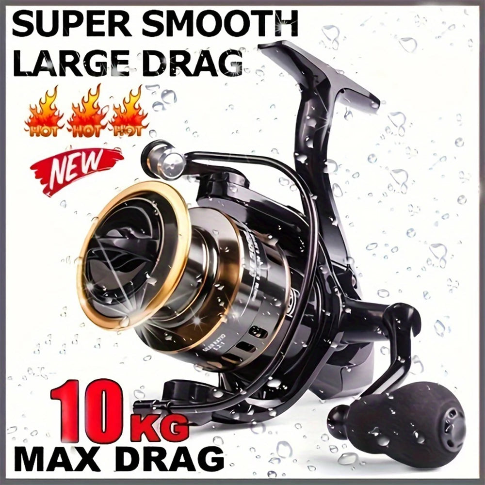 Spinning Reel With Metal Spool And Rocker Arm Five Point Two To One Gear Ratio