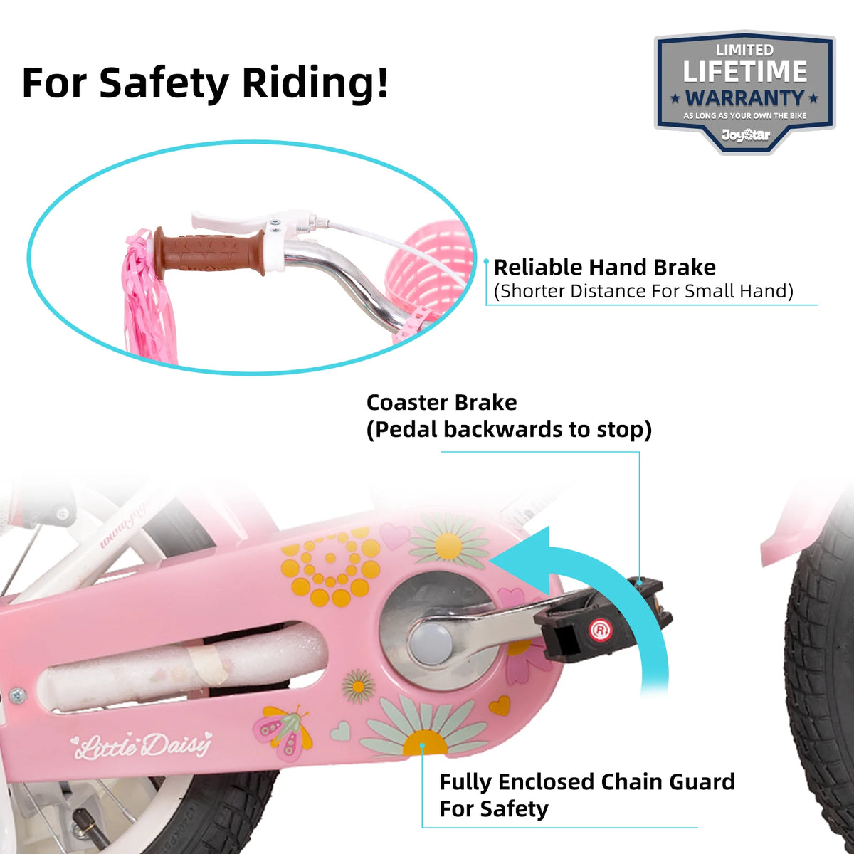 Joystar Little Daisy Kids Girls Bike With Seat