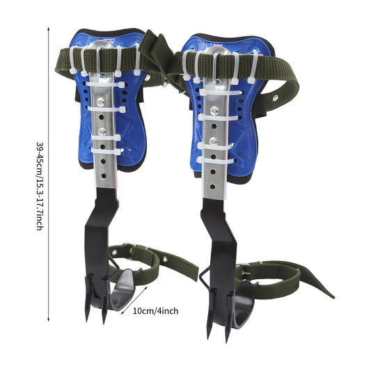 150kg Capacity Adjustable Tree Climbing Spikes Gear Set With Harness Rope Gloves