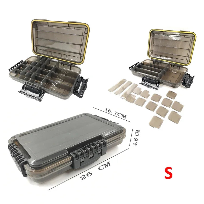Large Capacity Waterproof Fishing Tackle Box For Hooks Lures