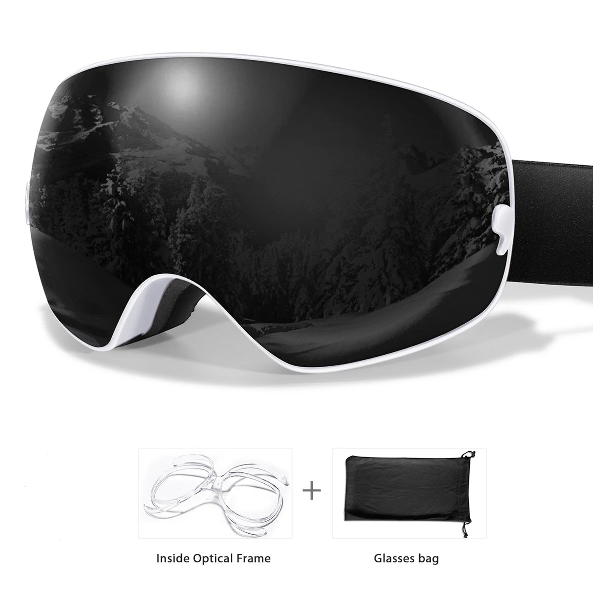Unisex Winter Ski Goggles With UV400 Antifog Protection