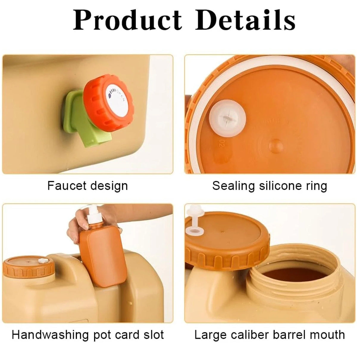 Portable Emergency Water Container With Spigot For Camping And Hiking