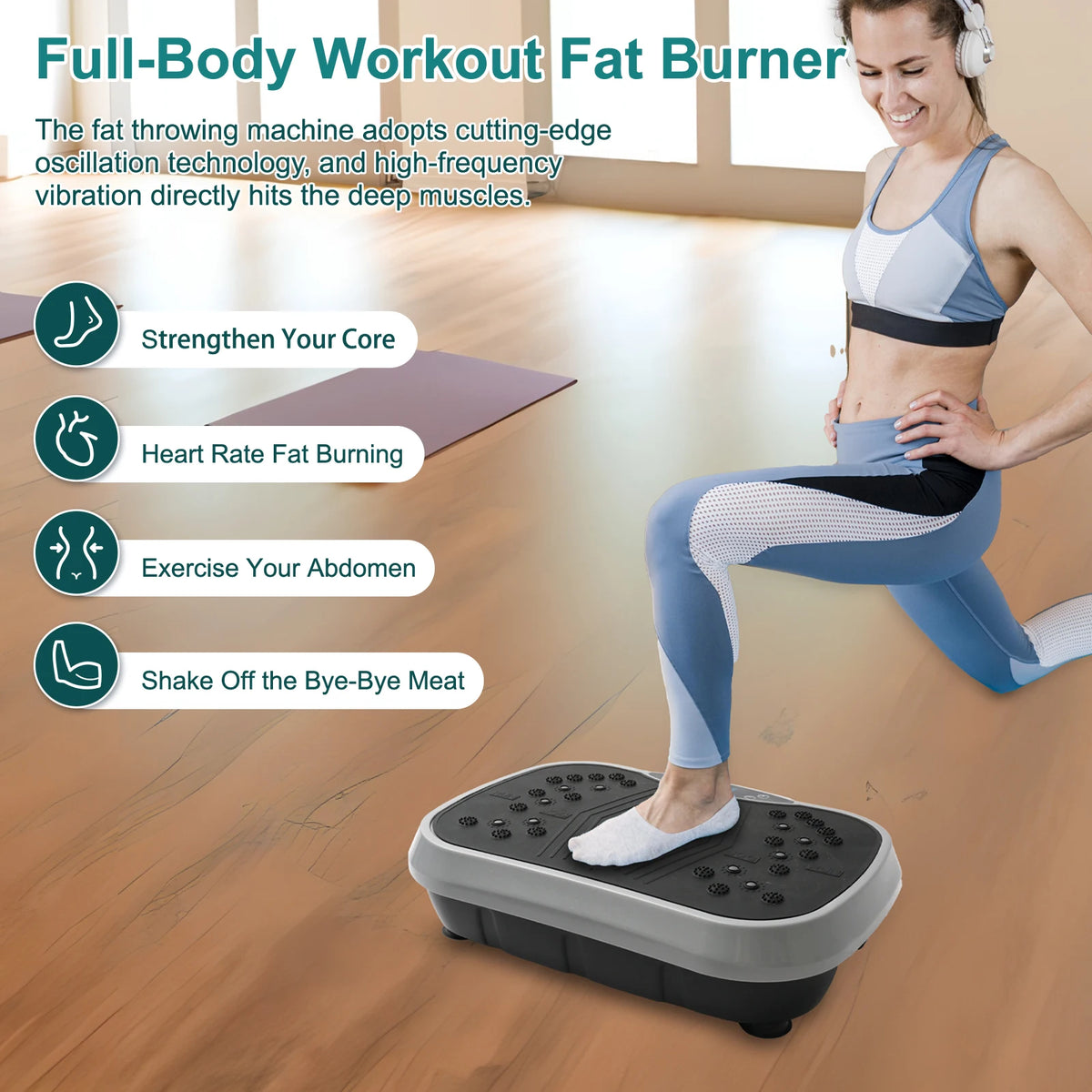 Whole Body Vibration Plate Exercise Machine For Home Fat Loss