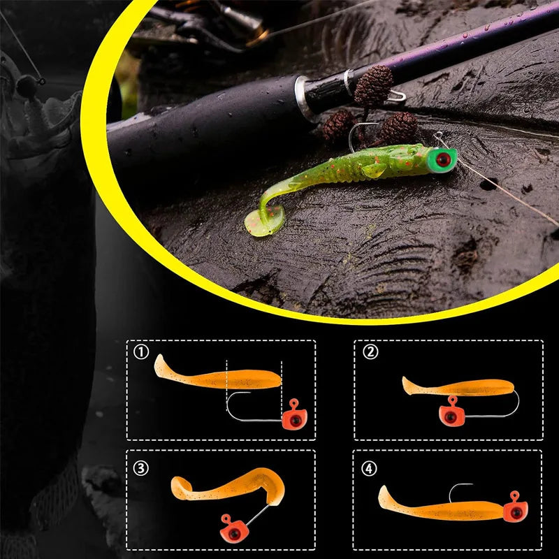 High Carbon Steel Swimbait Jig Heads For Crappie Bass Tackle