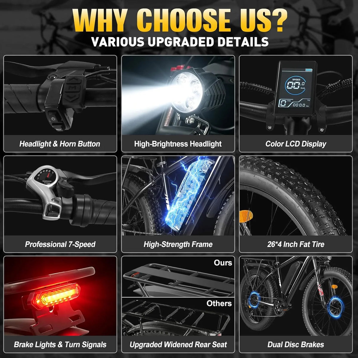 OBX 1000W Brushless Motor Electric Bicycle With Powerful Drive