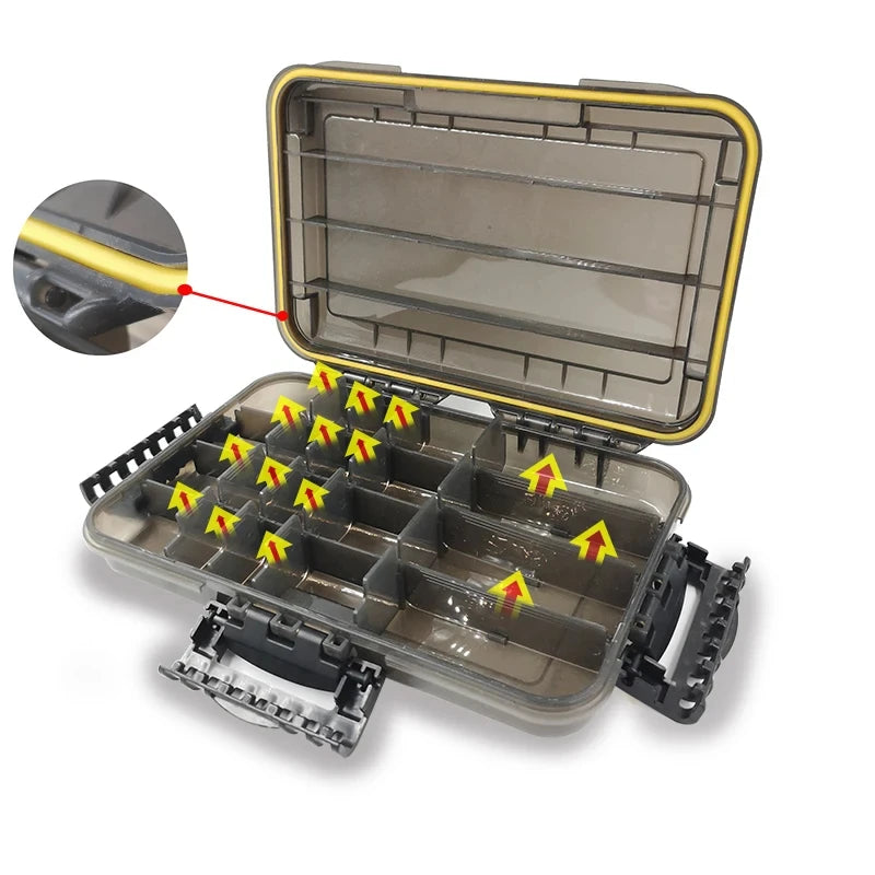 Large Capacity Waterproof Fishing Tackle Box For Hooks Lures