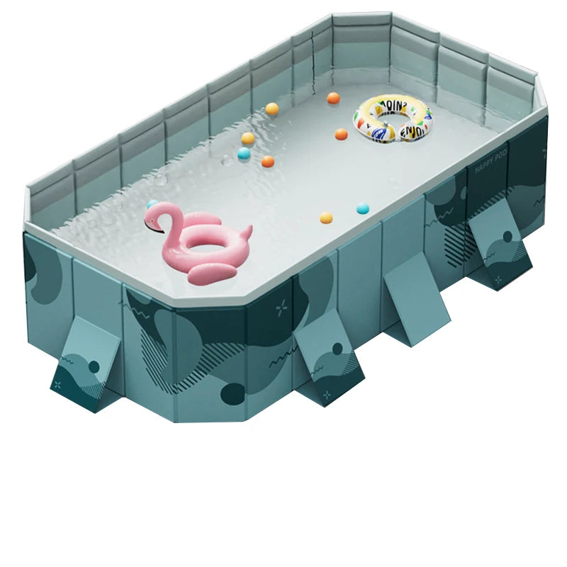 Foldable No Inflatable Family Pool PVC Portable Outdoor Backyard
