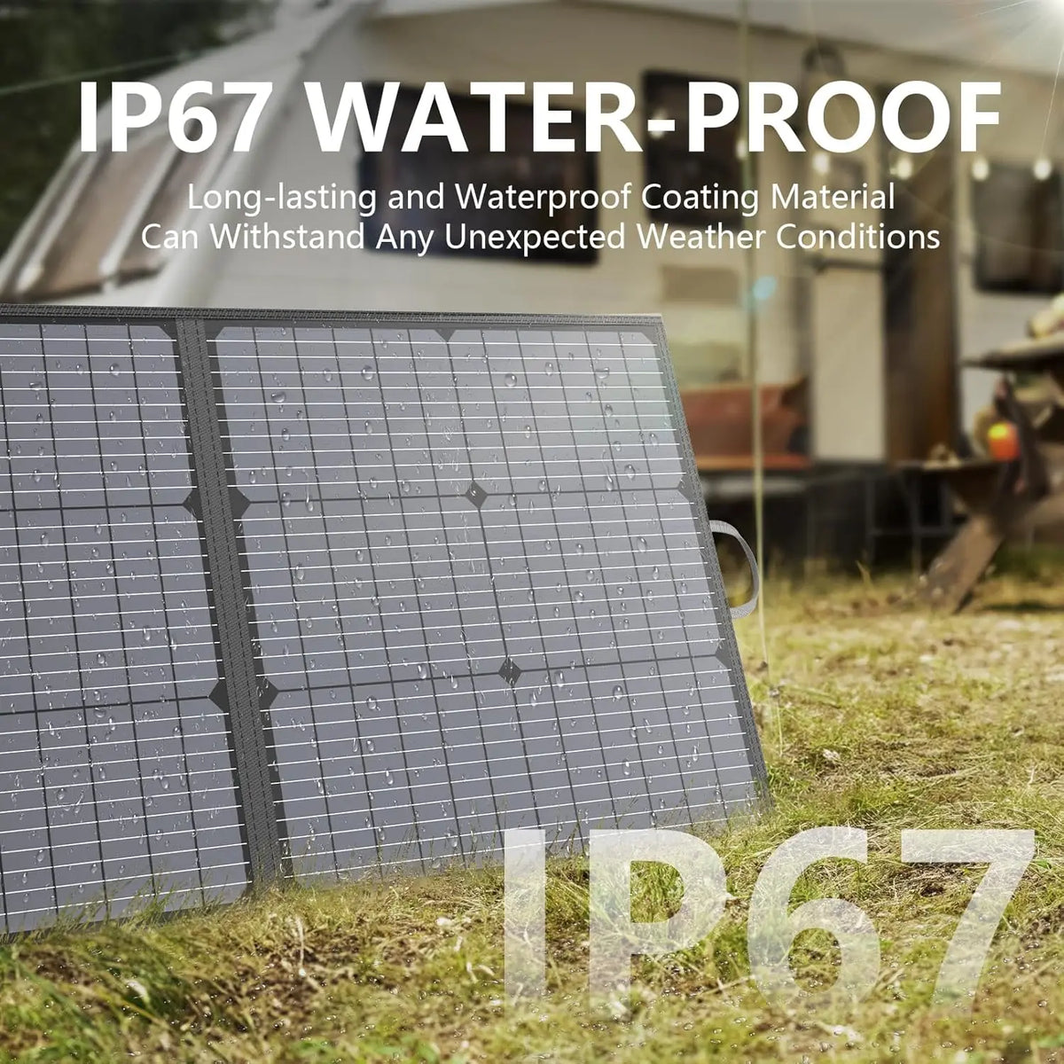 Mhpowos 220W Foldable Monocrystalline Solar Panel Waterproof Portable