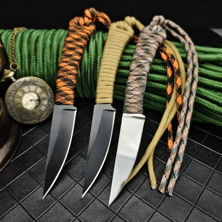 DIY Supplies Outdoor Hunting Knife With Sheath MKC 440C Blade