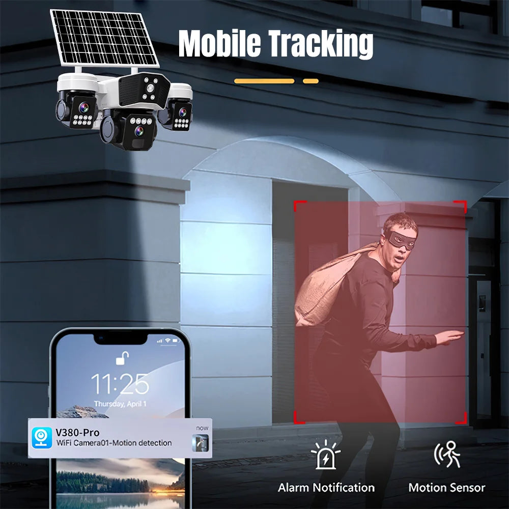 Kepeak 6MP Solar Wireless PTZ Security Camera With Night Vision