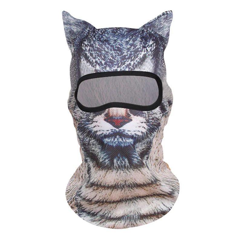 3D Cat Ski Balaclava Animal Face Covering Headgear