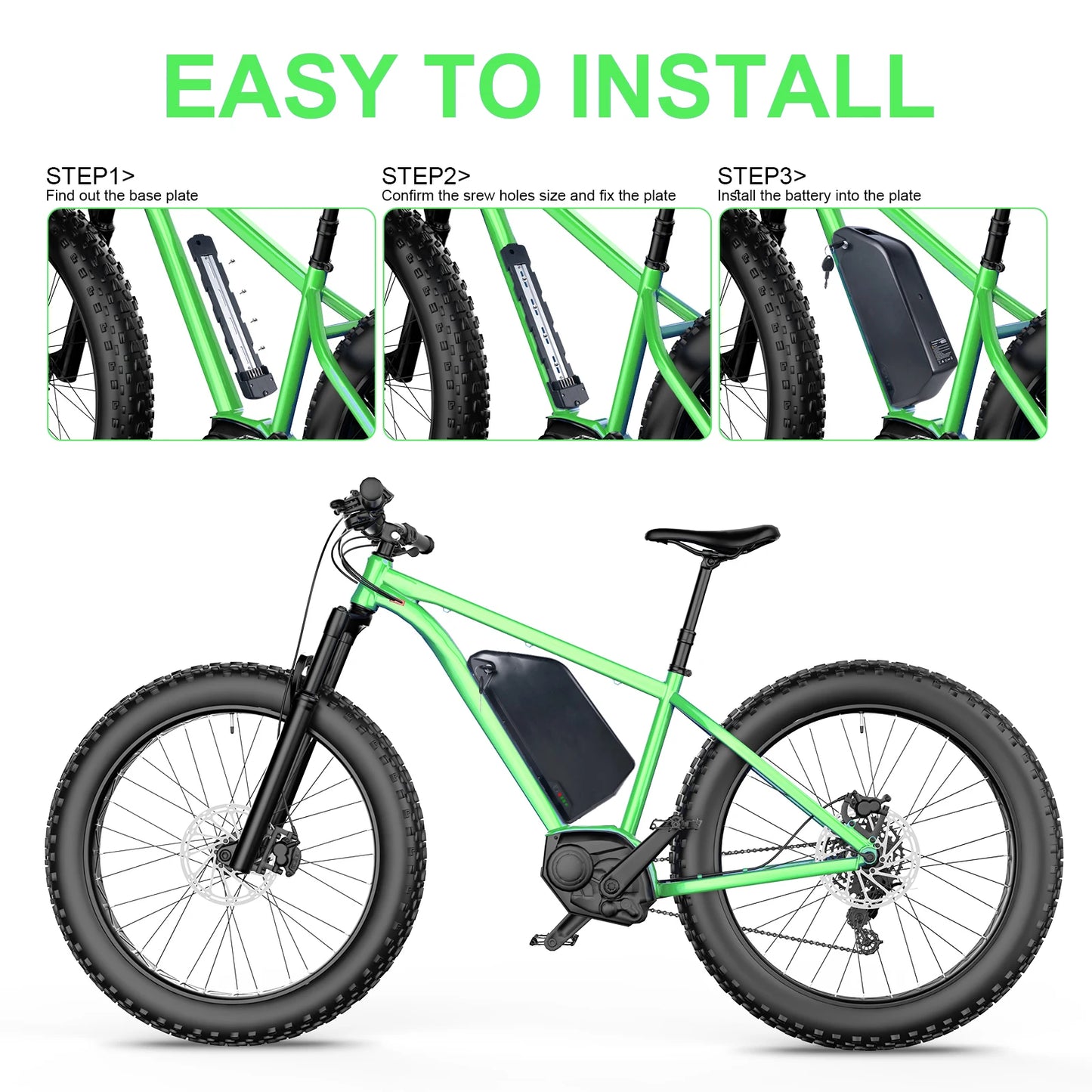 UNITPACKPOWER E-Bike Downtube Battery Pack 36V 48V 52V 72V