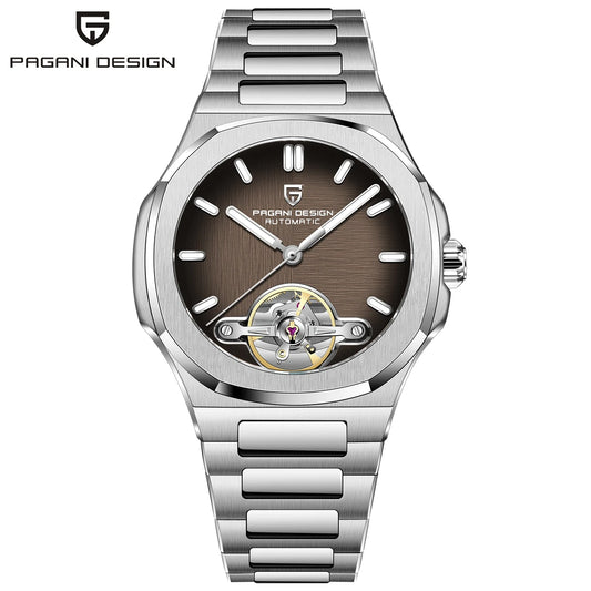 PAGANI DESIGN Skeleton Tourbillon Automatic Mens Wristwatch