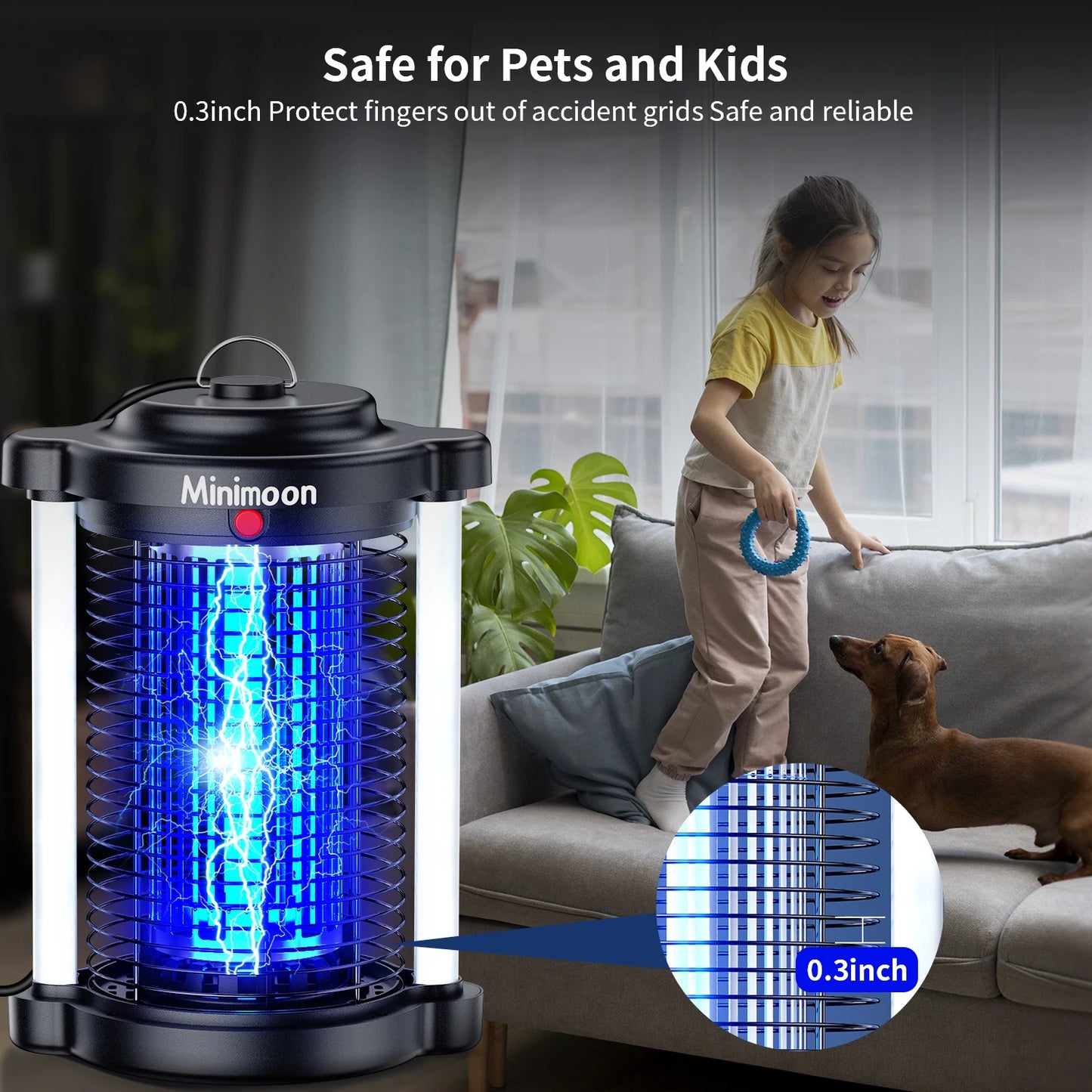 Bug Zapper Outdoor Mosquito Zapper With Led Light 4200V 15W