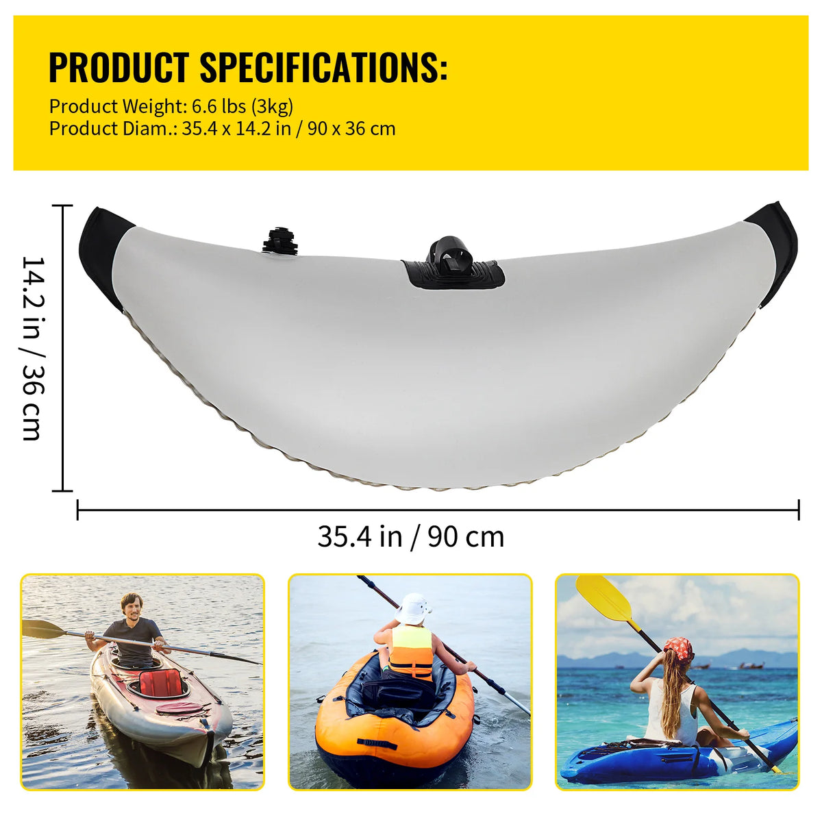 SucceBuy Inflatable Kayak Outrigger Stabilizer Float System