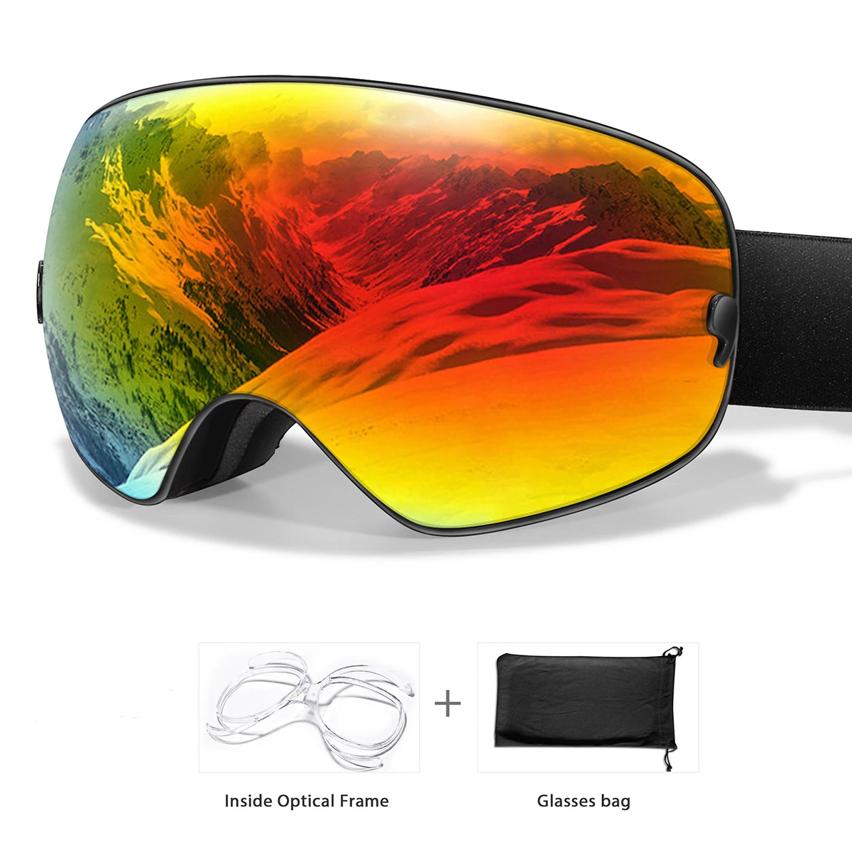 Unisex Winter Ski Goggles With UV400 Antifog Protection