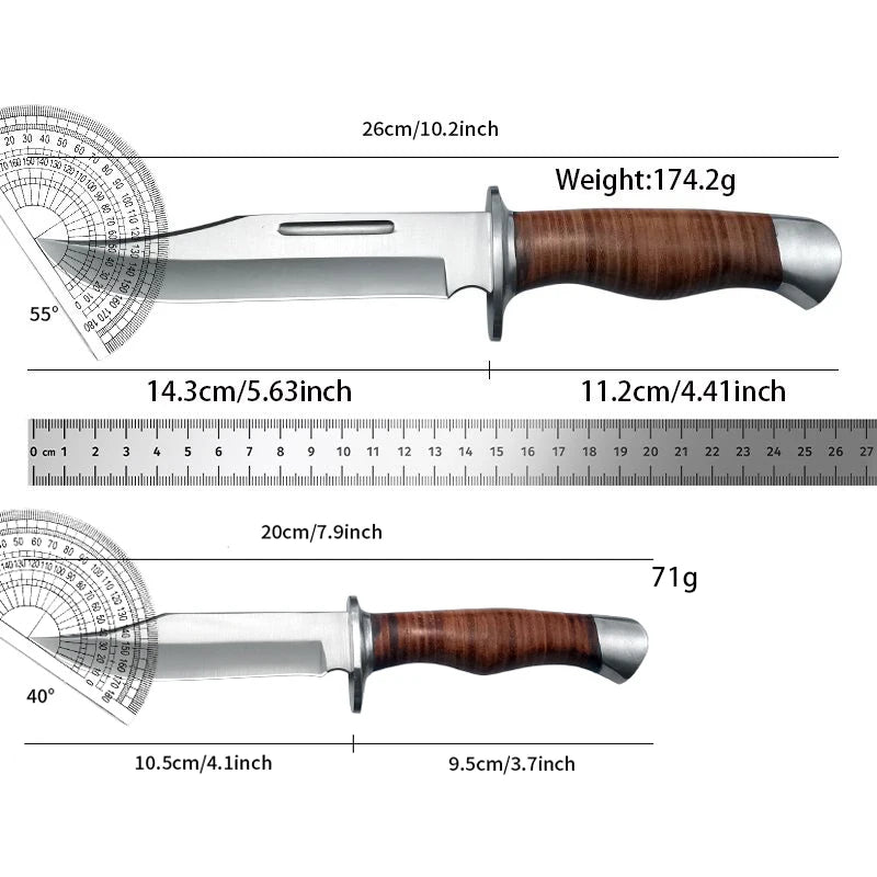 Gdekls Outdoor Tactical Hunting Knife for Camping and EDC