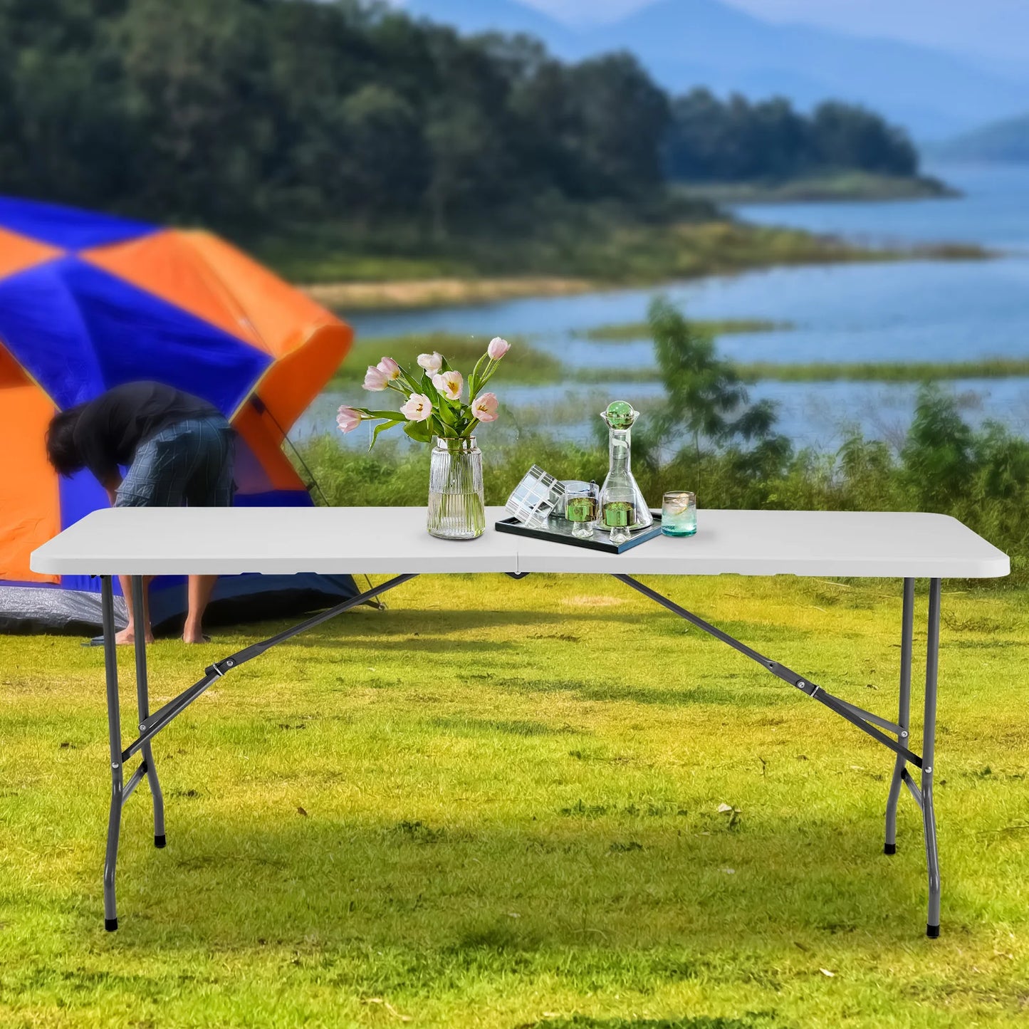 JHK Portable Folding Camping Table For Outdoor Use