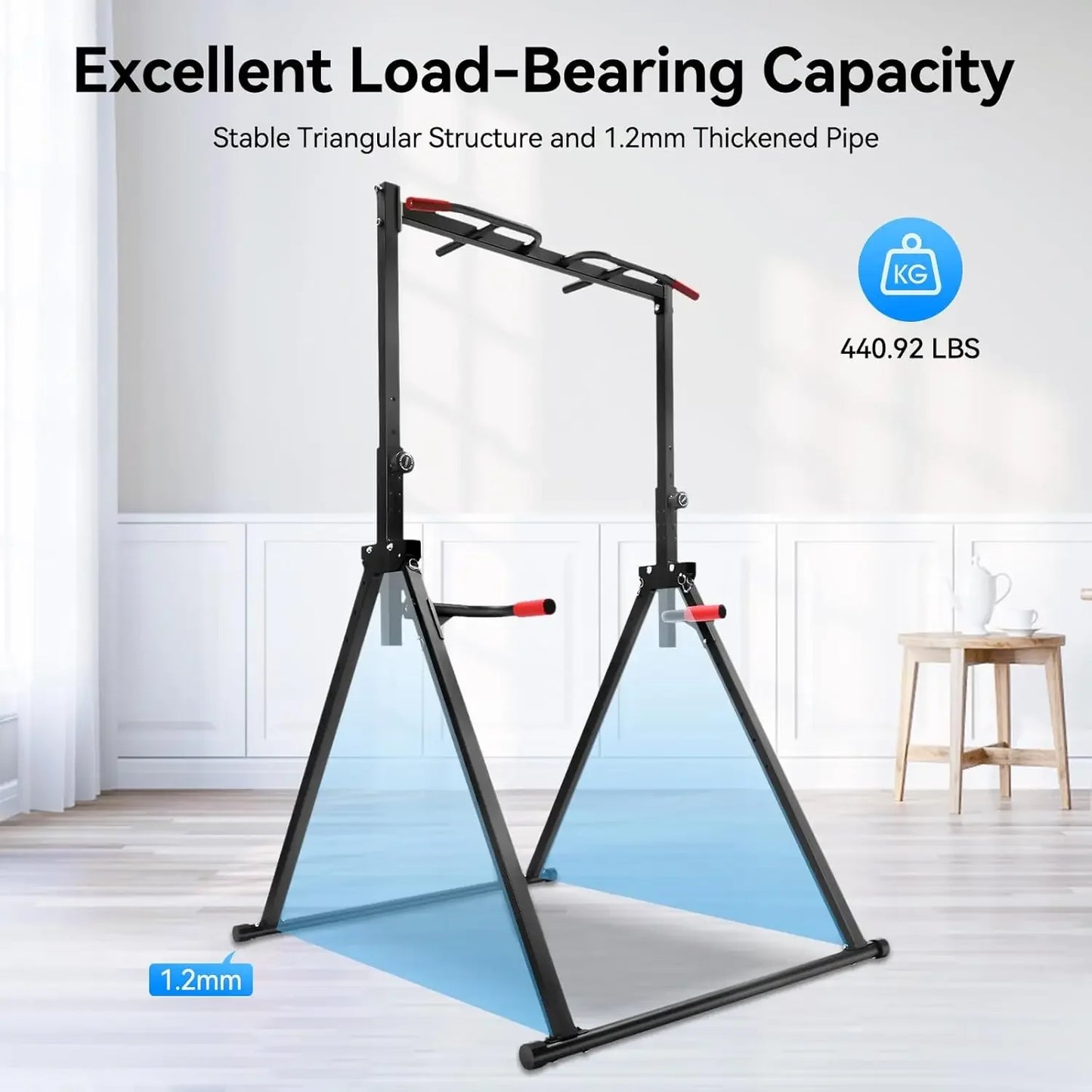 Power Tower Pull Up Bar Dip Station Home Gym Equipment