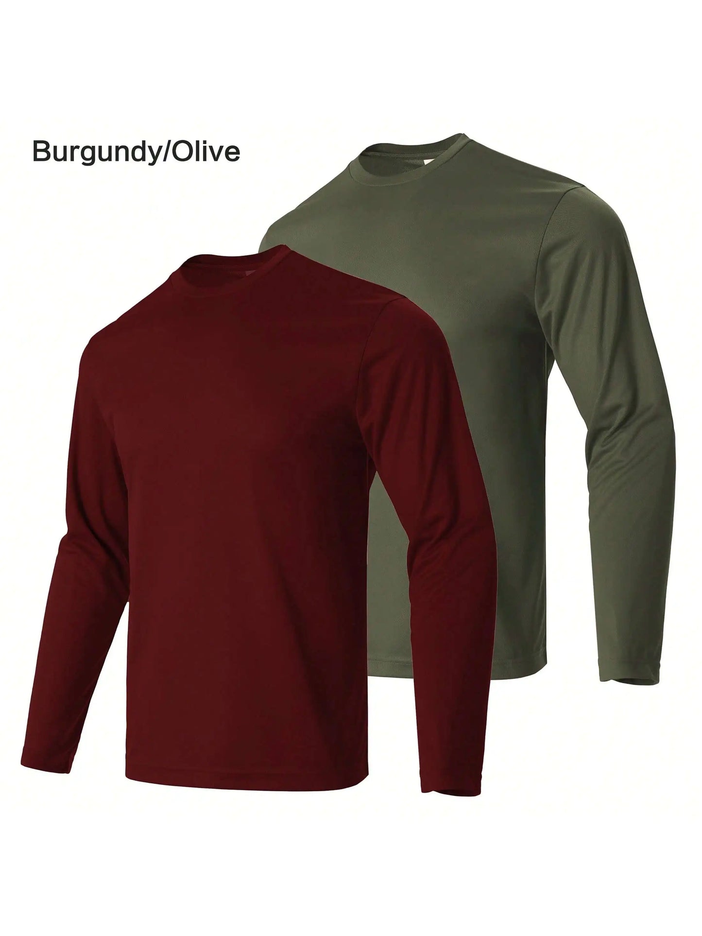 Men Performance Long Sleeve Moisture Wicking Athletic Tee