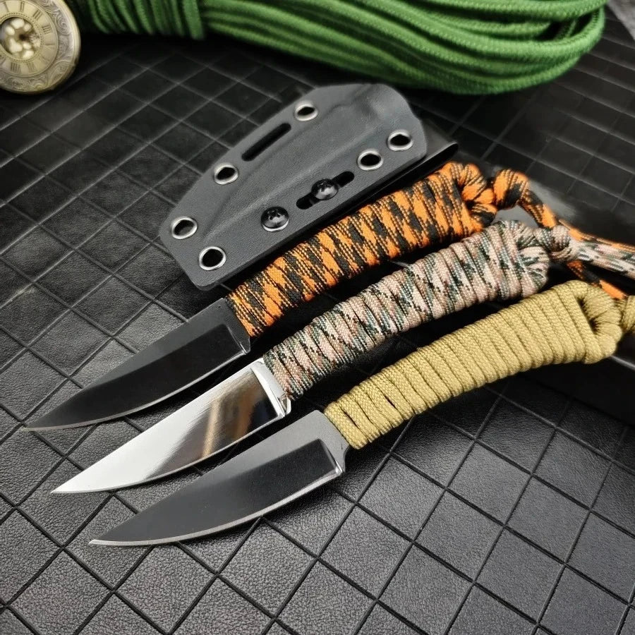 DIY Supplies Outdoor Hunting Knife With Sheath MKC 440C Blade