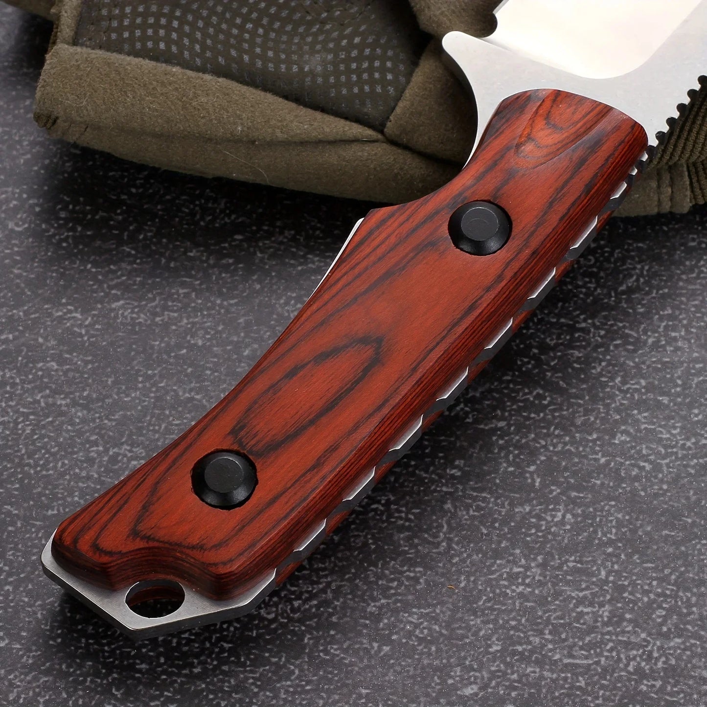 Hunt Hidden Canyon Hunter Fixed Blade Knife 8Cr13Mov Wood Handle