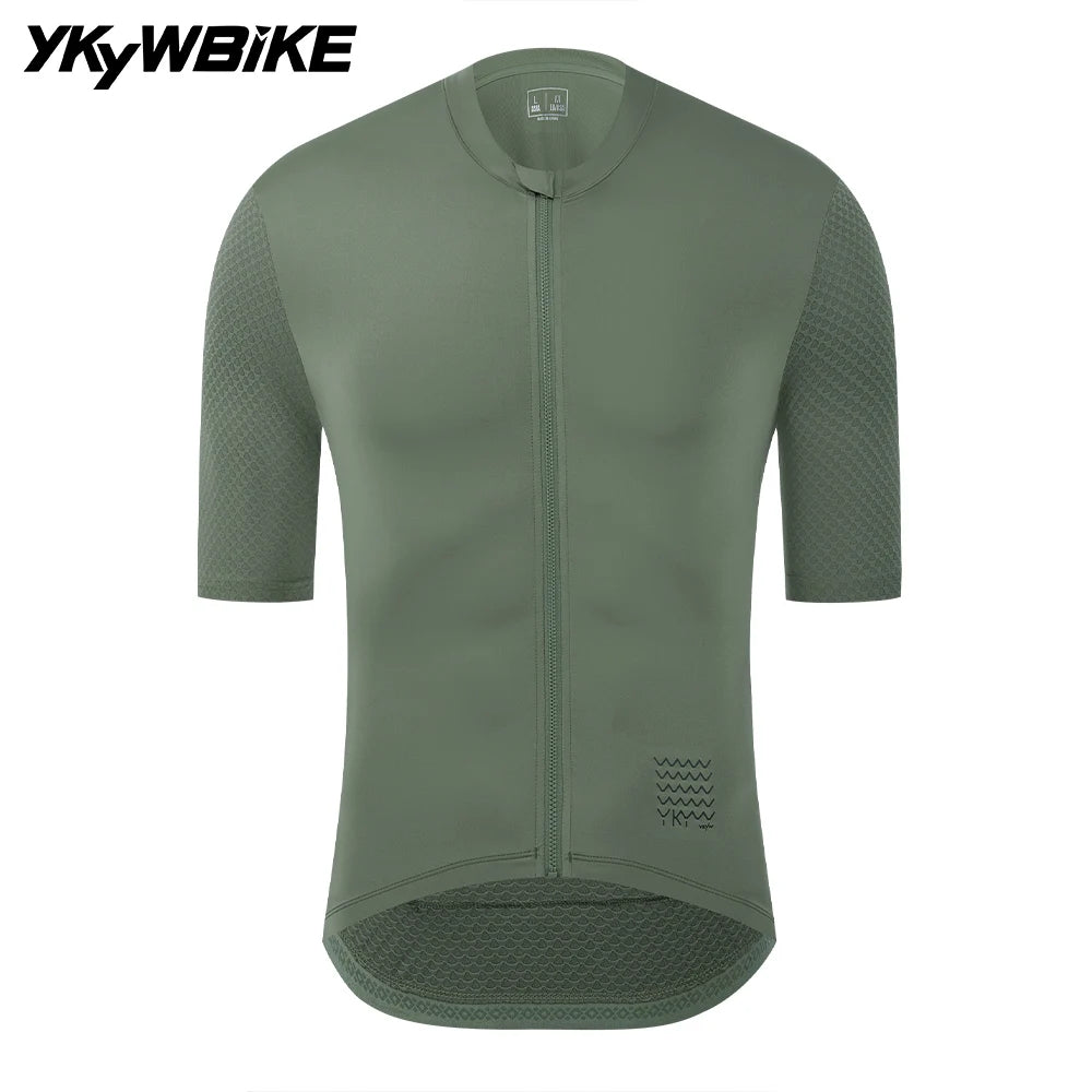 YKYWBIKE Men Breathable Cycling Jersey Short Sleeve Road Bike