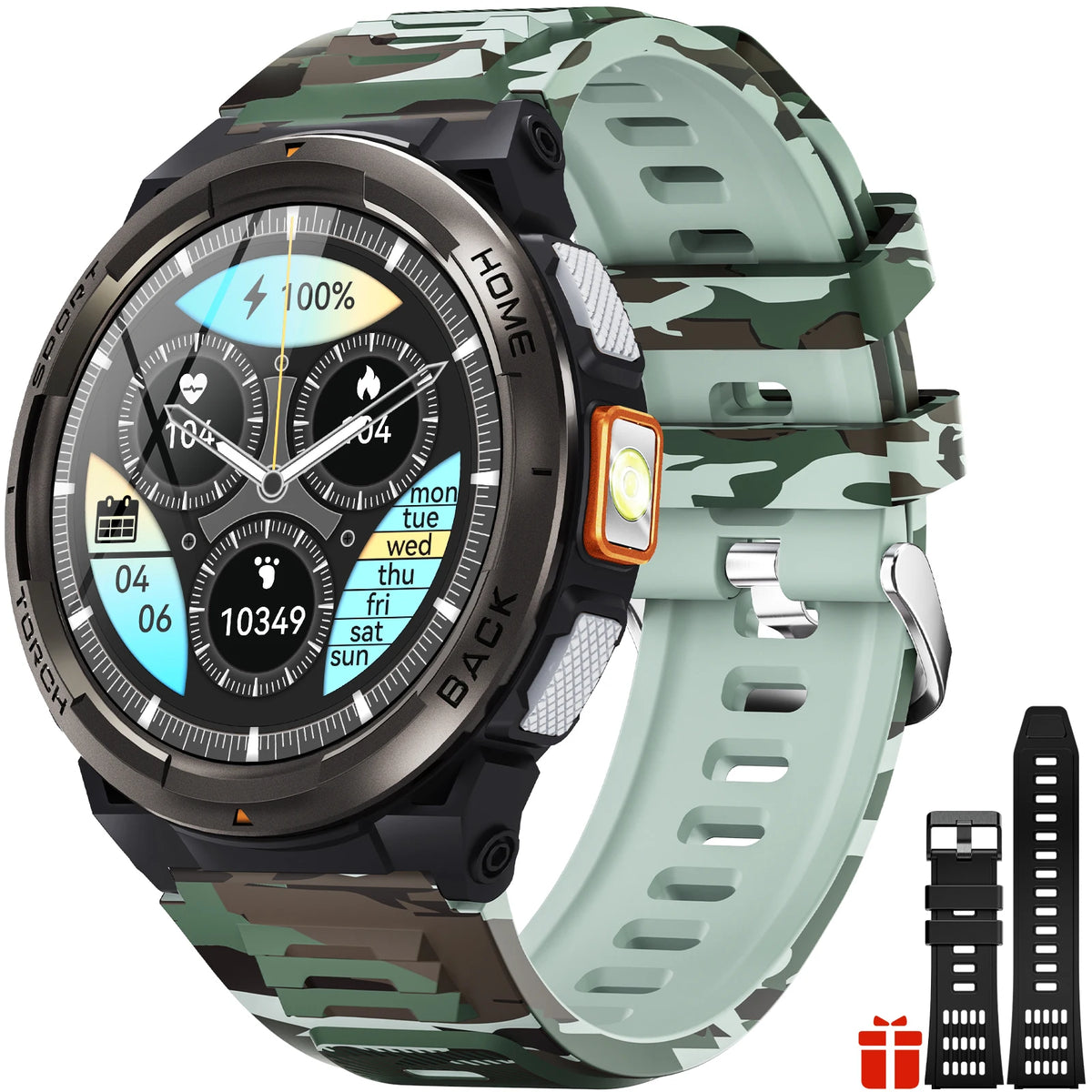 EIGIIS KE5 Smart Watch With Compass Barometer And LED Flashlight