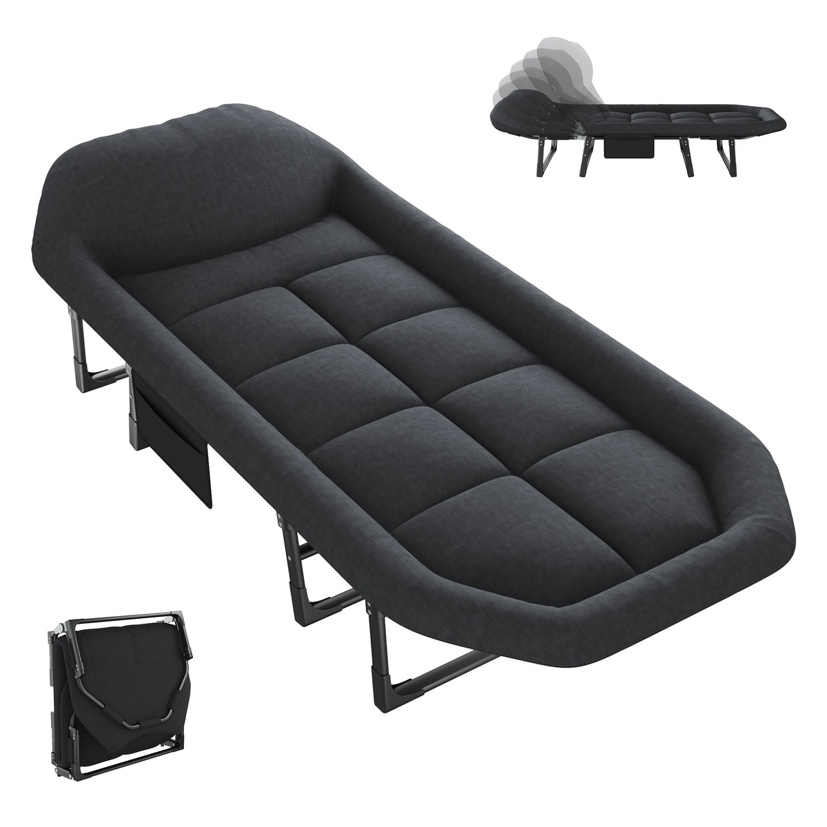 JHK Folding Camping Cot With Mattress Lightweight Bed 450 Lb Capacity