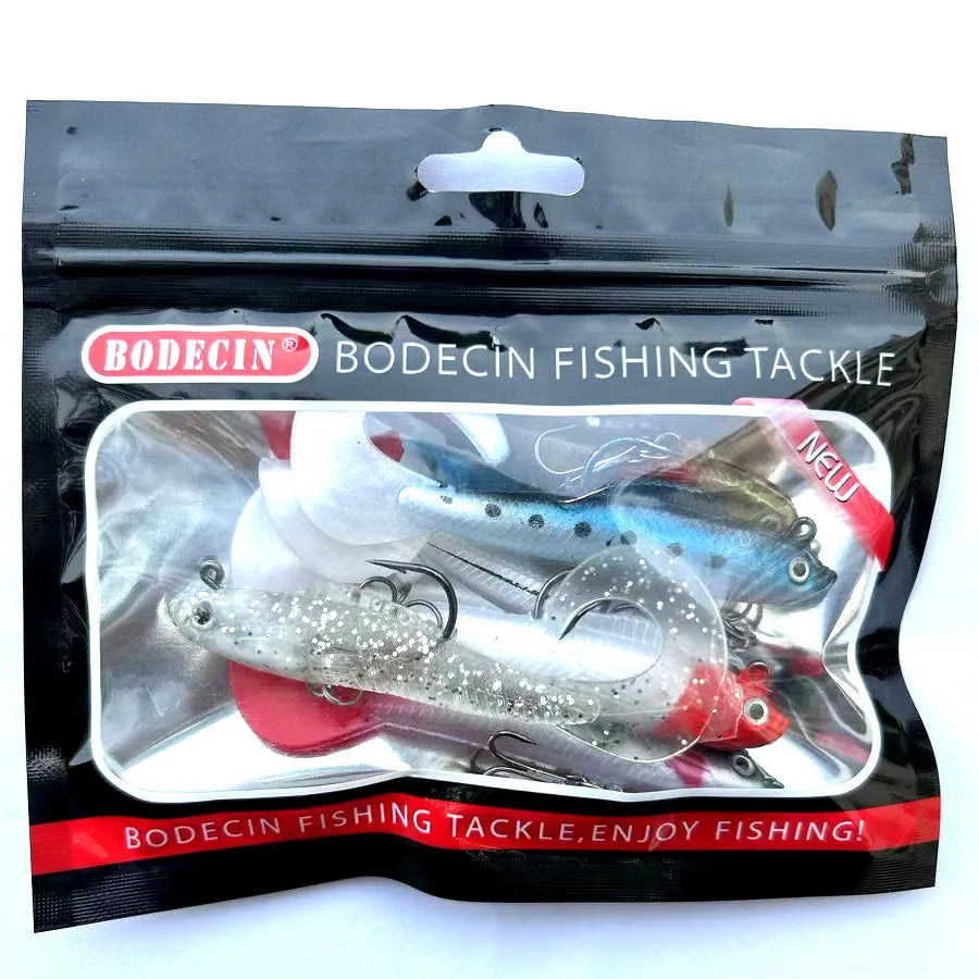 Bodecin Soft Silicone Wobbler Fishing Lures For Sea Bass Pike
