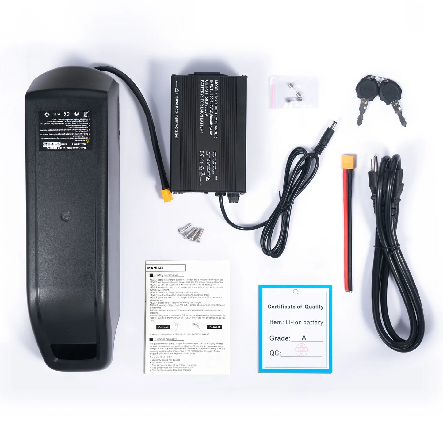 UNITPACKPOWER E-Bike Downtube Battery Pack 36V 48V 52V 72V