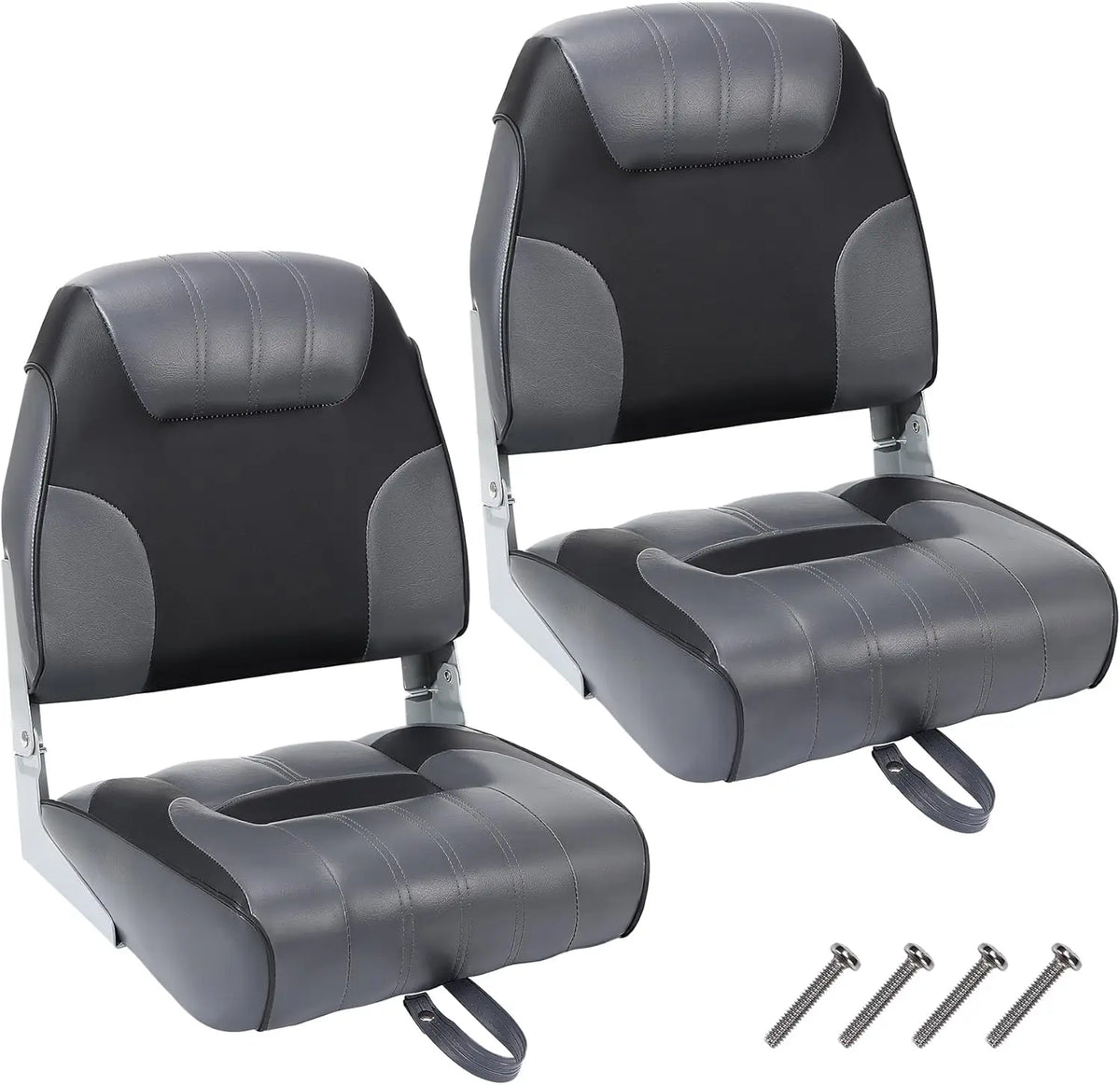 TWISTER.CK Two Pack Boat Seat With High Back Folding Cushion