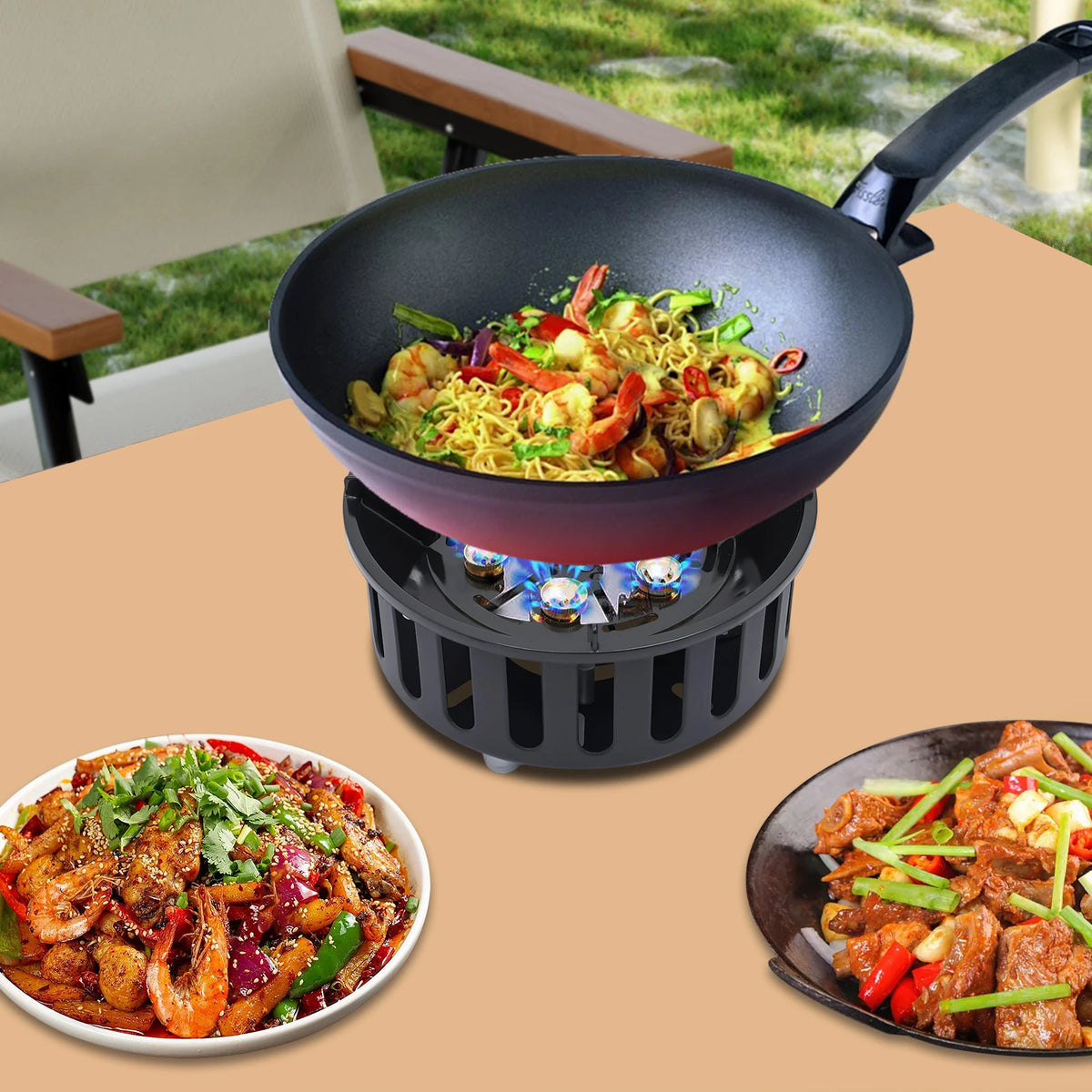 Portable Butane Propane Camping Stove With Electronic Ignition