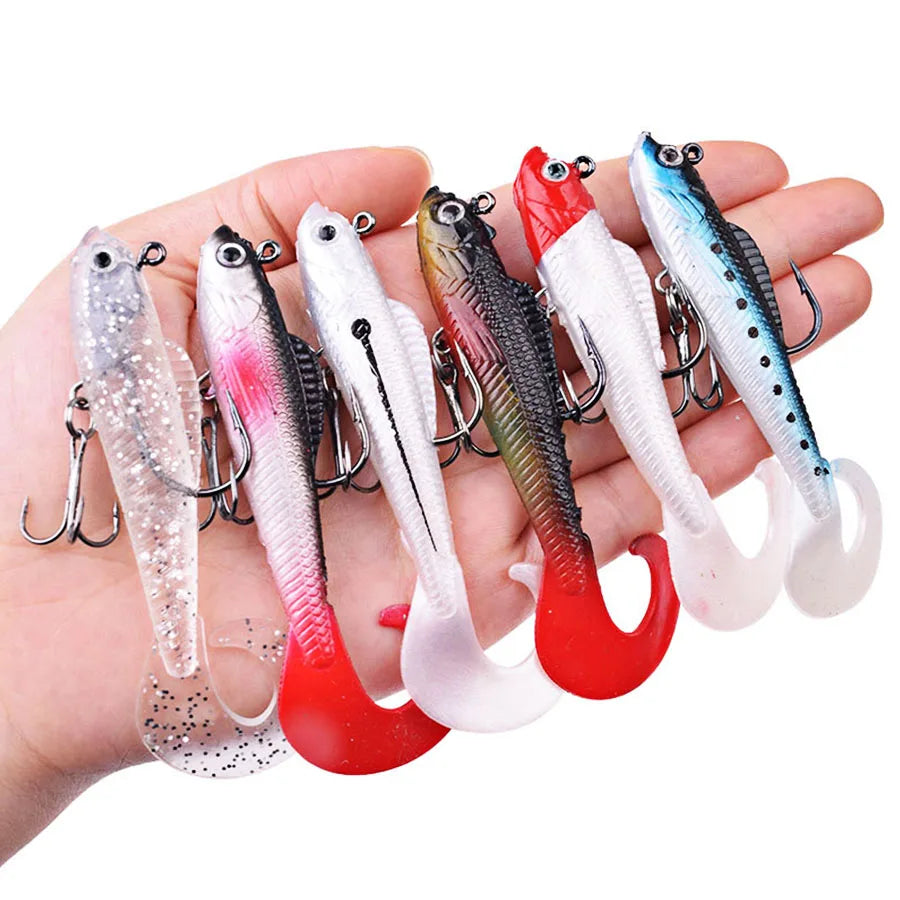 Bodecin Soft Silicone Wobbler Fishing Lures For Sea Bass Pike