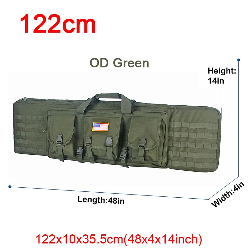 LQARMY Tactical Double Rifle Case Molle Gun Bag Sniper Airsoft