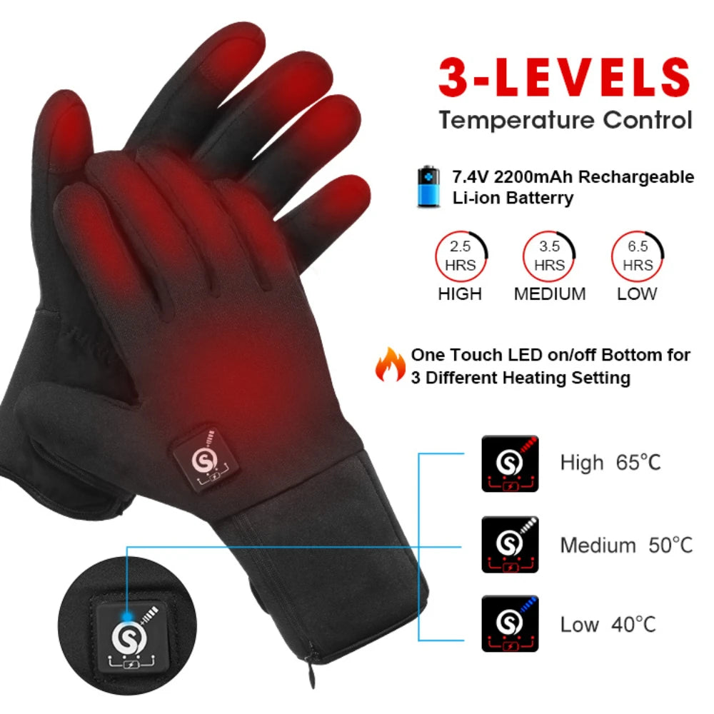 Savior Heat Rechargeable Heated Gloves With Three Heat Settings
