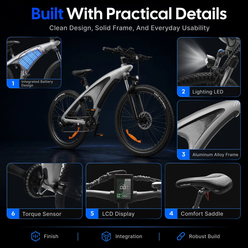 Huanci 2000W Electric Mountain Bike With Torque Sensor