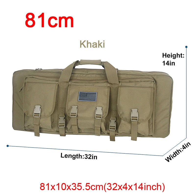 LQARMY Tactical Double Rifle Case Molle Gun Bag Sniper Airsoft