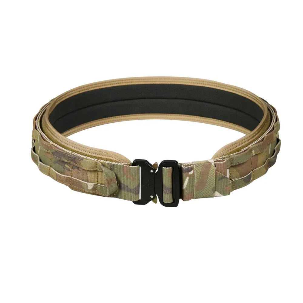 Three Layer Tactical Belt With Quick Release Molle System For Men