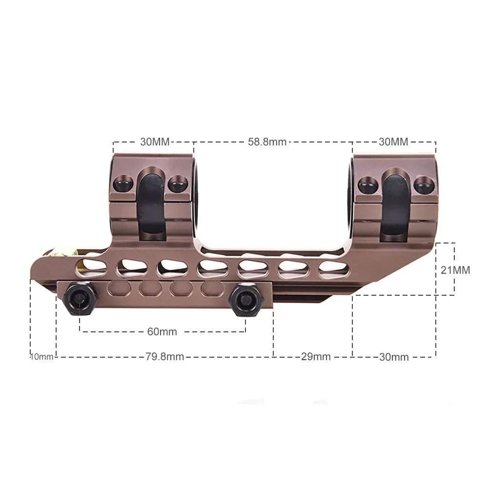 WestHunter Cantilever Picatinny Scope Mount With Bubble Level