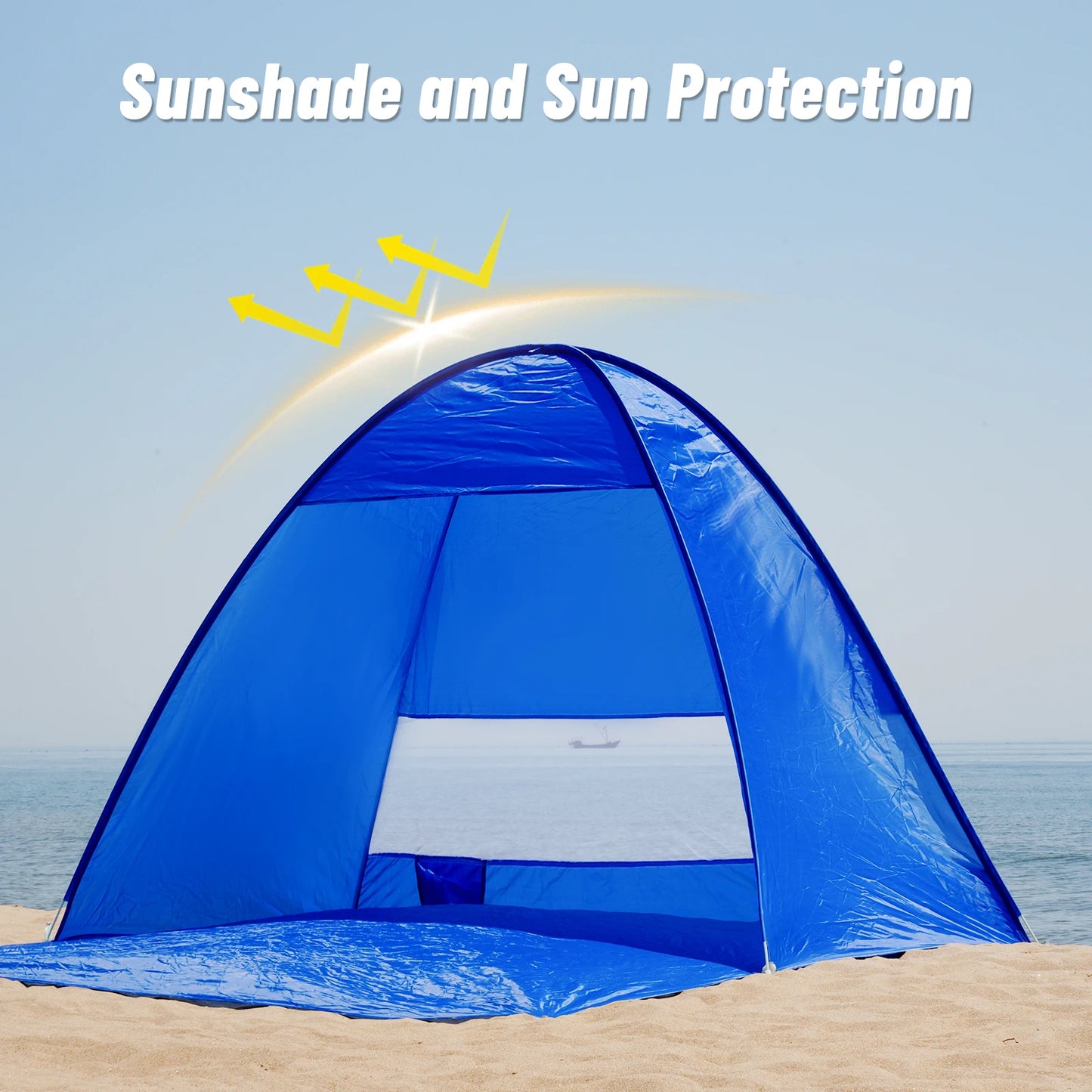 Pakicetus Pop Up Beach Tent With Carry Bag For Outdoors