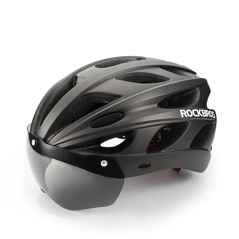 ROCKBROS Lightweight Integrated Cycling Helmet With Goggles For MTB Road