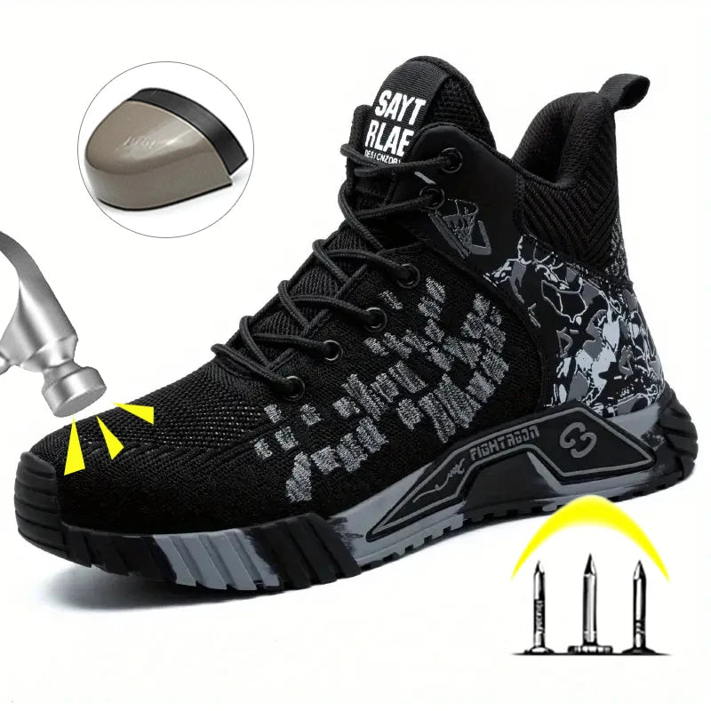 Unisex High Top Work Safety Boots With Secure Lace Design