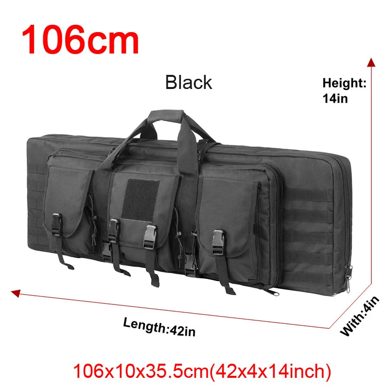 LQARMY Tactical Double Rifle Case Molle Gun Bag Sniper Airsoft