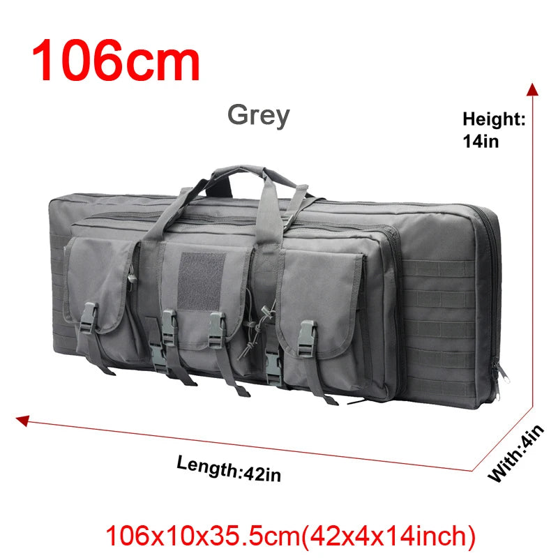 LQARMY Tactical Double Rifle Case Molle Gun Bag Sniper Airsoft