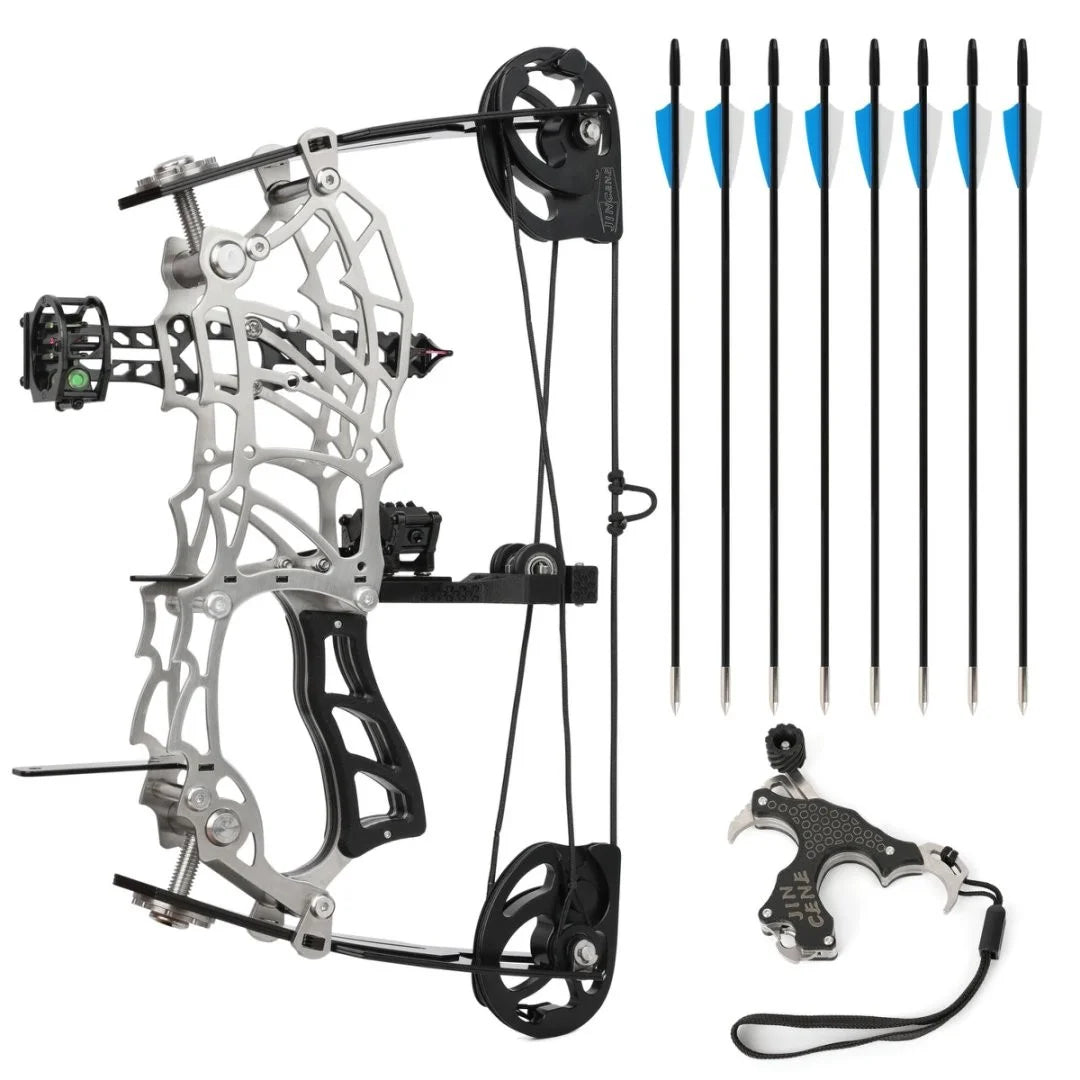 Adjustable Compound Hunting Bow Featuring Stainless Steel Limbs