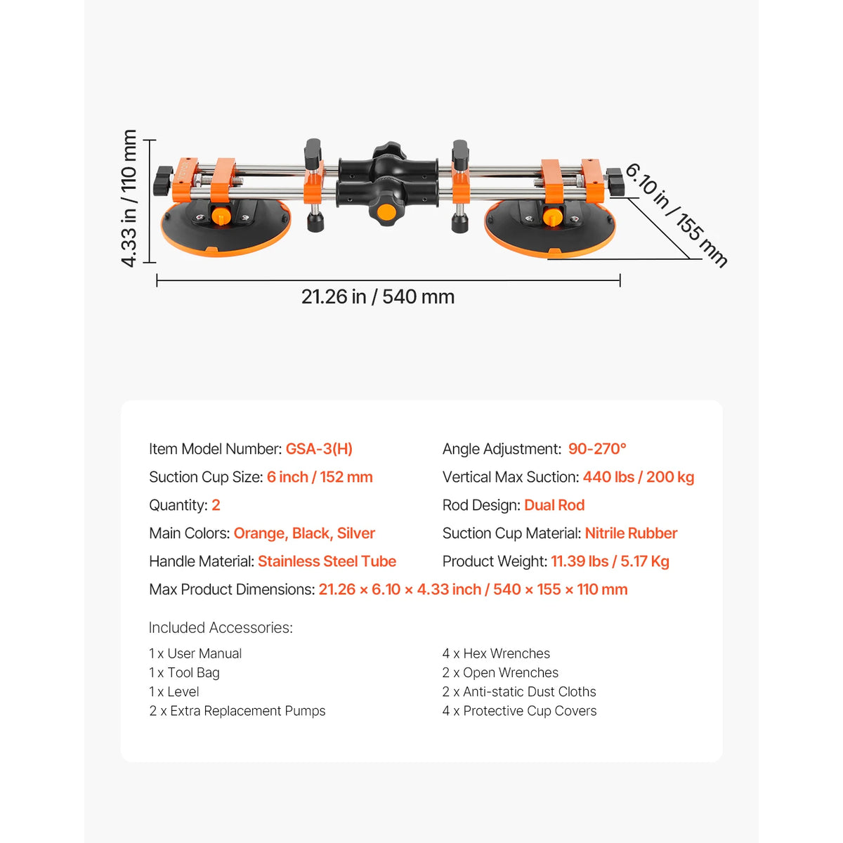 Vevor Adjustable Tile Grout Spacer With Suction Cups