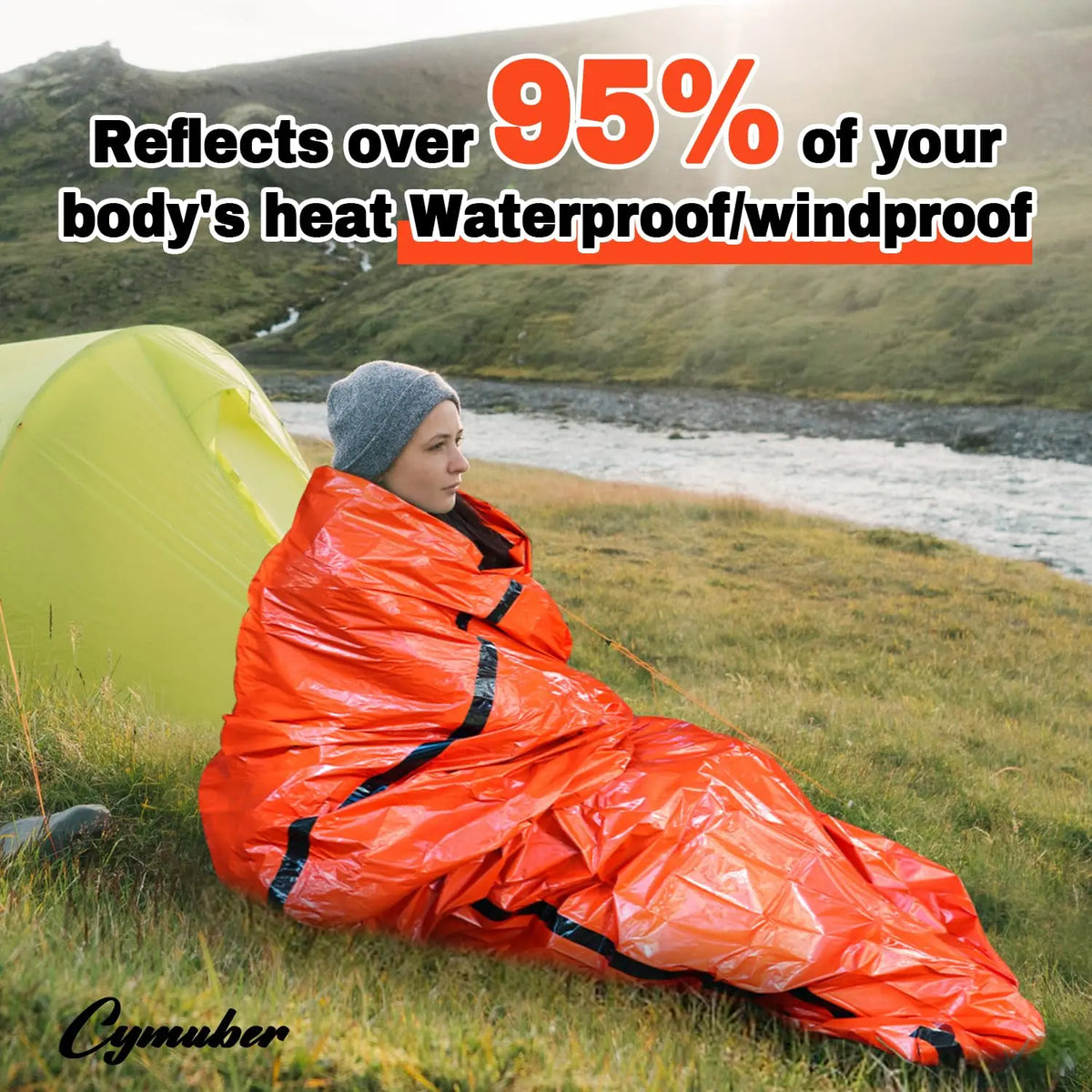2 Pack Emergency Sleeping Bag Shelter for Camping and Hiking