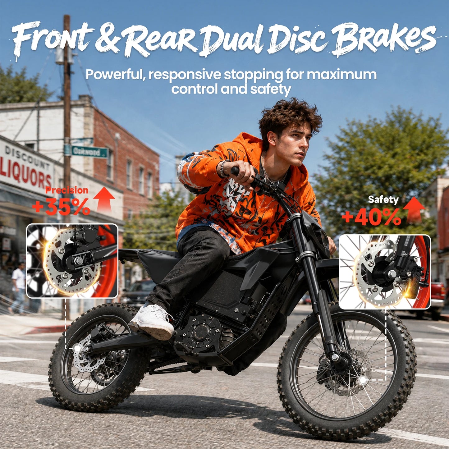 QRONGE X1 Spark L Electric Dirt Bike 4500W Peak 50MPH
