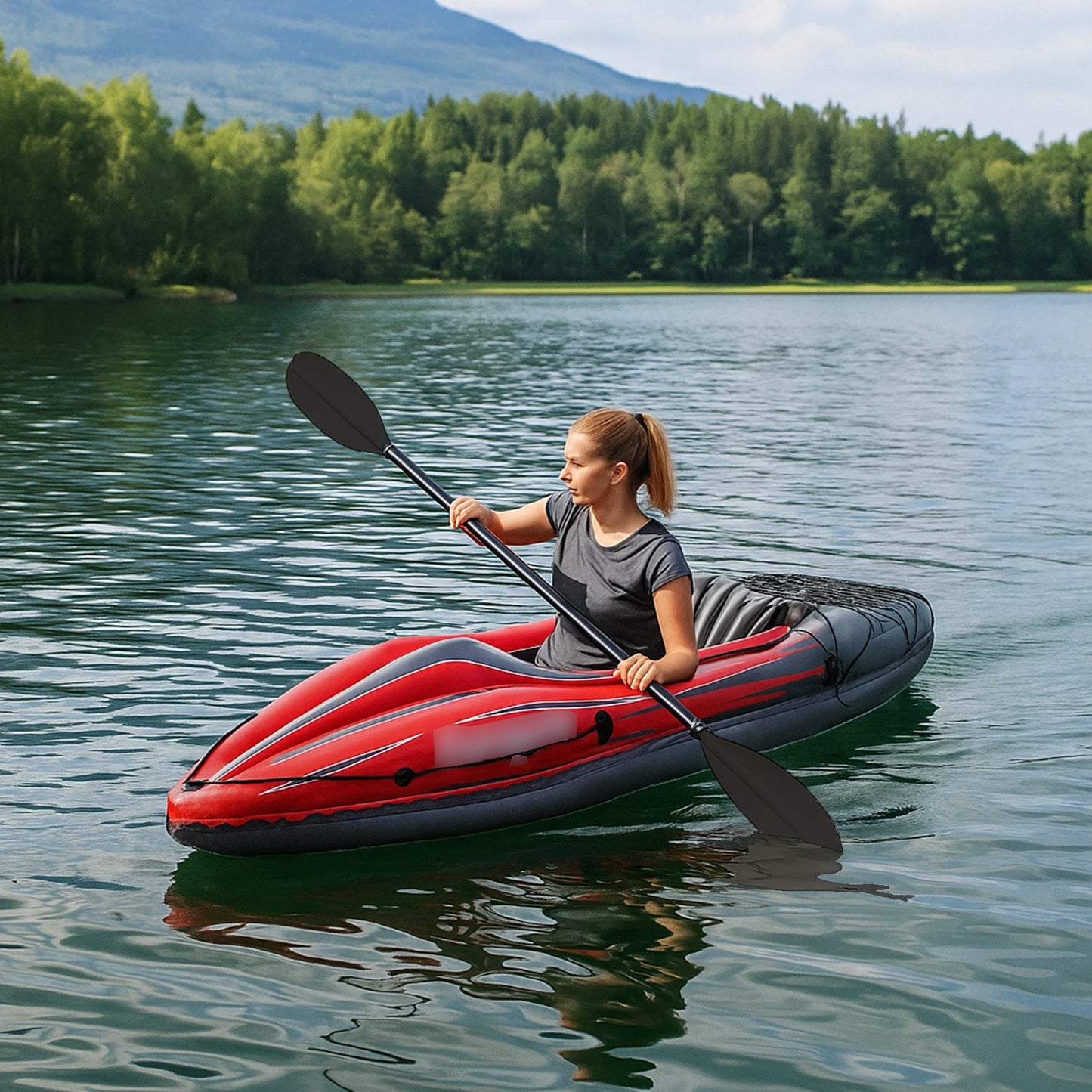 HHSJZWCY Inflatable Kayak Fishing Boat for Lakes and Rivers